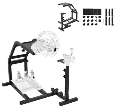 Immagine prodotto di Supporto regolabile per volante di simulatori di guida, resistente, compatibile con modelli G29, G27 e G25