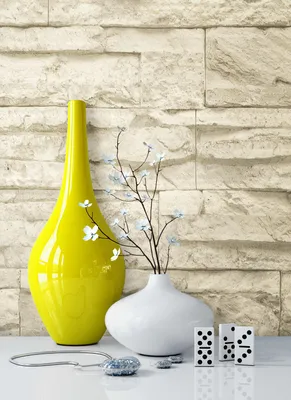 Produktbild von NEWROOM Tapete Creme Vliestapete  - Ziegelstein  Beige    Backstein  Mauerwerk