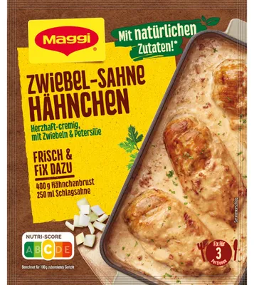 Image de Maggi Fix pour Oignons Crème Poulet savoureux avec des oignons fins 26g