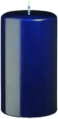 Produktbild von Flachkopf-Stumpenkerzen in Nachtblau und Dunkelblau, 150 x Ø 40 mm, 16 Stück