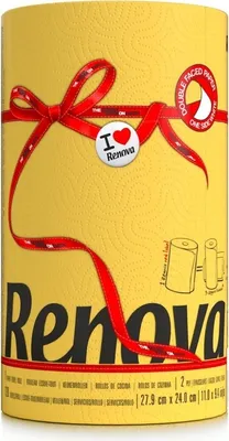 Image de Essuie-tout jaune 2 plis, 1 rouleau