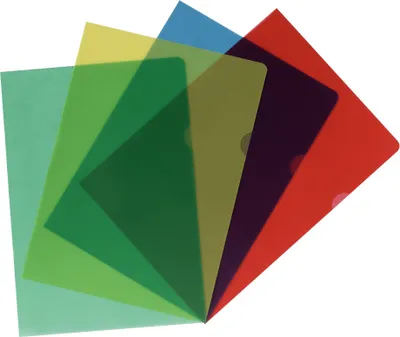 Produktbild von 20 Herlitz Aktenhüllen / Sichthüllen / DIN A4 / Farbe: je 5x rot,blau,gelb,grün