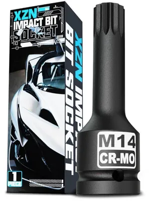 Obrázok produktu pre XZN bit, 1/2 palca, M14, viaczubý kľúč, oceľ CR-MO, 78 mm