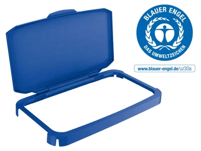 Produktbild von DURABLE Klappdeckel für DURABIN® 60L rechteckig, 1800500040 blau