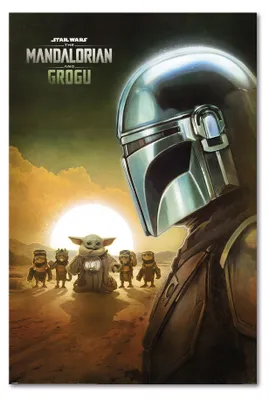 Produktbild von Star Wars Poster  The Mandalorian And Grogu - Sunset multicolor Standard