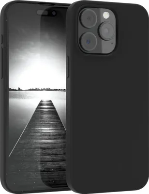 Produktbild von EAZY CASE Silikonhülle für Apple iPhone 15 Pro Max Silikon Backcover Schutz in Schwarz