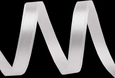 Image de Ruban satiné largeur 6 mm blanc taille unique Diademita