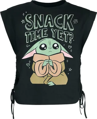 Produktbild von Star Wars Top Damen Grogu - Snack Time Yet? schwarz L