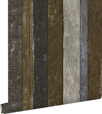 Obrázek produktu pro ESTAhome Tapety vzhled dřeva hnědá, šedá a modrá 53 cm x 10,05 m