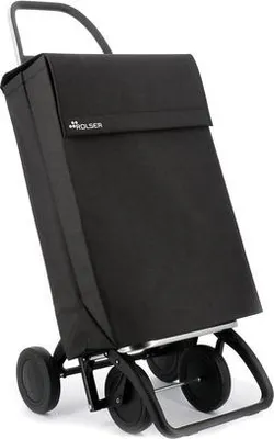 Productafbeelding van Rolser boodschappenwagen met 4 wielen, model Jean Tweed - zwart