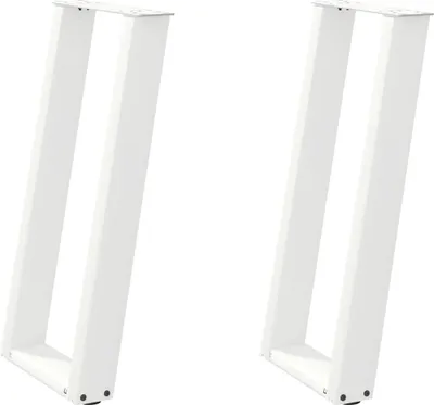 Immagine prodotto di Gambe per tavolo consolle a forma di U 2 pz bianche 28x(72-73) cm in acciaio