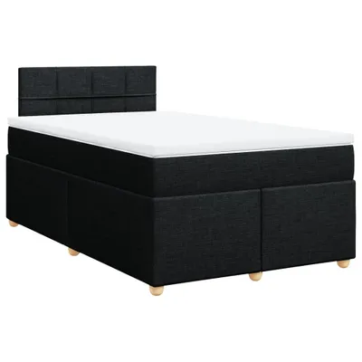 Produktbild von Boxspringbett mit Matratze Schwarz 120x200 cm Stoff