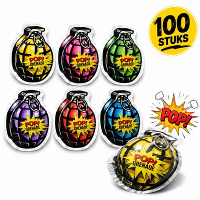 Produktbild von 100 Stück Knallgranaten – Kleine, selbstaufblasende Sprengstoffbeutel – Spielzeug-Knallgranaten – Scherzartikel