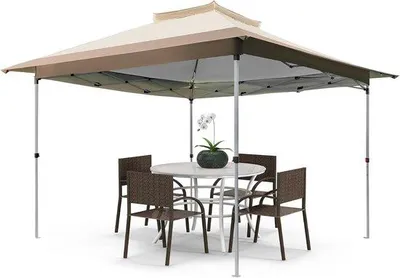 Produktbild von Stabiler Gartenpavillon 3,6x3,6m wasserdicht & UV50+