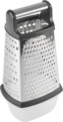 Image de Râpe de cuisine BURI en acier inoxydable avec récipient collecteur Râpe carrée