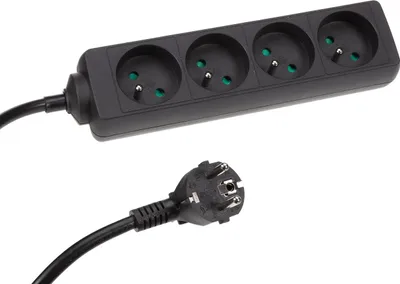 Produktbild von Perel Steckdosenleiste, 4 Typ-E-Steckdosen mit Kindersicherung, 1,5 m H05VV-F 3G1.5 Kabel, 3680 W,