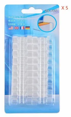 Obrázek produktu pro 20–100 ks kabelových spon, samolepicích kabelových držáků, kabelových svorek, sady pro vedení kabelů