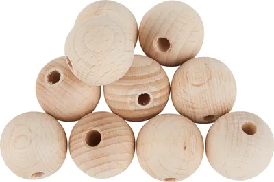 Produktbild von VBS Holzkugeln durchgebohrt "Ø 25 mm" 10 Stück