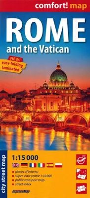 Immagine prodotto di Roma e il Vaticano pianta laminata della città 1:15 000