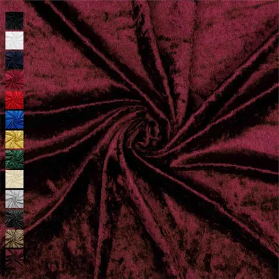 Produktbild von Pannesamt Meterware 140 cm breit – Stoff für Bekleidung, Kostüm & Deko, Uni Glänzend, 0,5 m Schritte, 13 Farben, Karneval & Weihnachten 031 Bordeaux