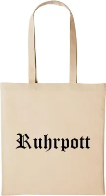 Produktbild von Huuraa Baumwollbeutel Ruhrpott Geschenk Einkaufstasche Natural 10 Liter Baumwolle Ruhrpott Accessoire