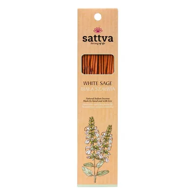 Produktbild von INDISCHE RÄUCHERSTÄBCHEN WEISSER SALBEI (15 Stk.) 30 g – SATTVA (WELLNESS)