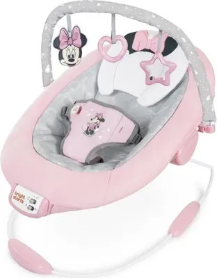 Produktbild von BRIGHT STARTS - Minnie Mouse vibrierende Liege Rosy Skies