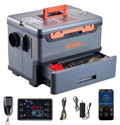 Produktbild von VEVOR Dieselheizung, 5-8KW DC 12V/24V, Alles-in-einem tragbare Diesel-Luftheizung mit Bluetooth APP-Steuerung, Fernbedienung und LCD-Bildschirm, 5 L Kraftstofftank für Lkw, Vans, Wohnmobile, Camper und Garagen, Werkzeugkasten Typ, Ja