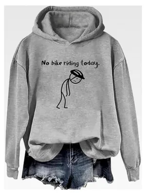 Produktbild von Damen Hoodie No Golf Today Kapuzenpullover Oversize Bequemer Pullover für den Winter Langarm Sweatshirt mit Kapuze Einfarbiger Slim Fit Retro Oberteil