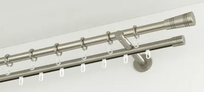 Produktbild von Gardinia Doppel-Kombiträger Chicago edelstahl, 14 cm, Ø 20 mm