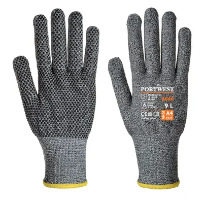 Obrázek produktu pro Rukavice Portwest A640 Sabre-Dot Cut Protection Glove Grey Velikost M