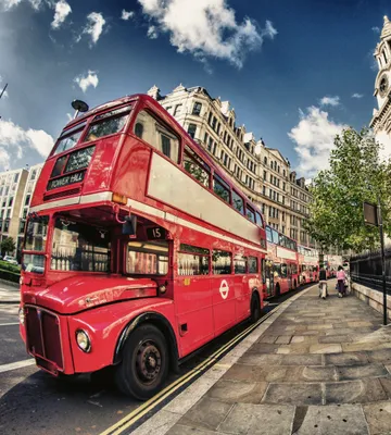 Produktbild von Fototapete - Double Decker Bus 225x250cm - Vliestapete