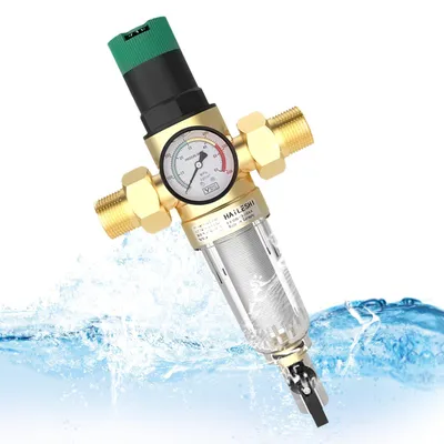 Wasser-Druckregler 3/4 Zoll, Messing, mit Filter und Manometer