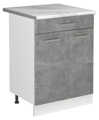 Zdjęcie produktu dla Szafka pod zlew Vicco R-Line Beton/Biały 60 cm blat roboczy Marmur, Model 72994
