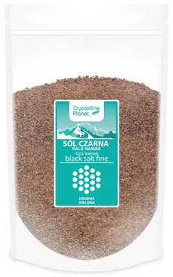 SÓL CZARNA KALA NAMAK DROBNO MIELONA 1 kg - CRYSTALLINE PLANET