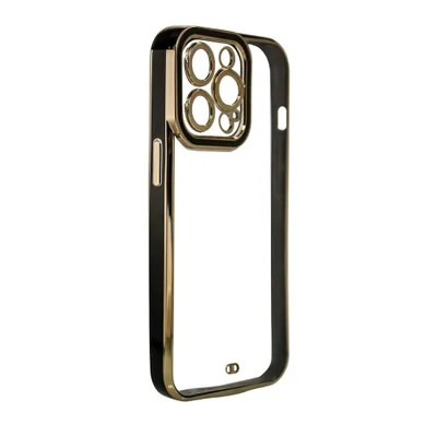 Produktbild von Fashion Hülle für iPhone 12 Pro - Schwarz mit Goldrand KP24769