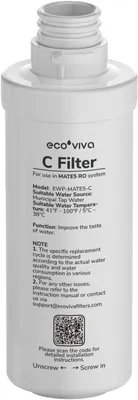 Ersatzfilter C für MATE 5 UV-Umkehrosmose Trinkwasserfilter