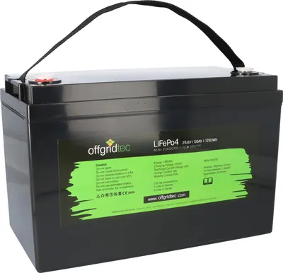 Obrázek produktu pro Baterie Offgridtec LiFePO4 25,6V 50Ah - lehká, výkonná, bezpečná