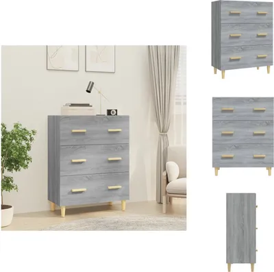 Produktbild von vidaXL Sideboard Grau Sonoma 70x34x90 cm Holzwerkstoff -  Sideboards