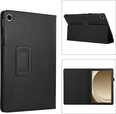 Produktbild von Für Samsung Galaxy Tab A9 Plus Kunst Leder Hülle Tablet Tasche Etuis Case Schwarz