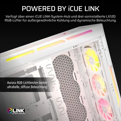 Immagine prodotto di Corsair CC-9011299-WW CORSAIR Geh Midi 5000T LX RGB (Tempered Glass) White