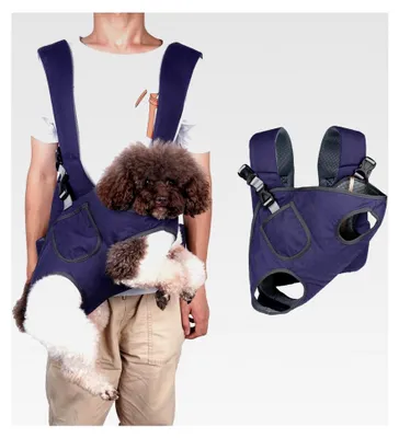 Produktbild von Haustier-Rucksack für Katzen und Hunde, Reisetasche mit atmungsaktivem Netz, verstellbare Tragetasche für kleine und mittelgroße Haustiere