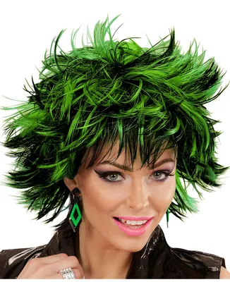 Produktbild von Schwarz-grüne Steamy Perücke als Kostüm Zubehör für Halloween & Karneval