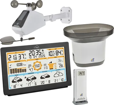 Produktbild von TFA 35.8106.01 WLAN Funk-Wetterstation TFA.me ID-05, mit Wettervorhersage durch wetter.com, inkl. Funksender, Regenmesser, Solarwindmesser : ohne Batterien