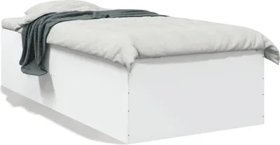 Produktbild von (NEU 2026) Bettgestell moderne, Weiß 75x190 cm - Holzwerkstoff - Klassische Betten - 36.8 kg