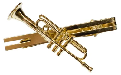 Produktbild von Trompete Krawattennadel Krawattenhalter +Box Miniblings Musik golden Trompeter