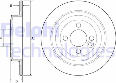 Produktbild von 2x DELPHI Bremsscheibe BG4560C für MINI Schrägheck (R56) Clubman (R55) 43 9mm