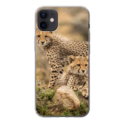 Produktbild von MuchoWow® Handyhülle Schutzhülle Hülle für iPhone 12 mini Leopard - Jungtier - Natur Silikon Softcase Handy Hülle - Bild