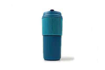 Produktbild von TUPPERWARE To Go Becher 490 ml türkis-blau Thermobecher Kaffeebecher