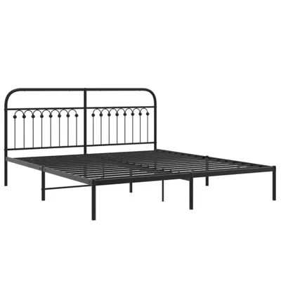 Obrázok produktu pre Kovový rám postele s čelom čierny 183x203 cm